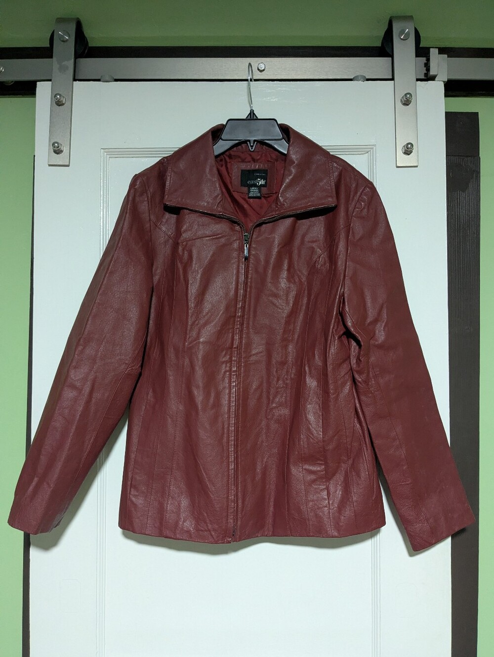 East 5th Red Leather Jacket